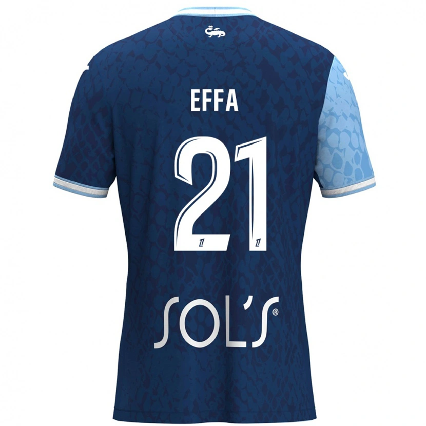 Danxen Uomo Maglia Chancelle Effa Effa #21 Azzurro Blu Scuro Kit Gara Home 2024/25 Maglietta