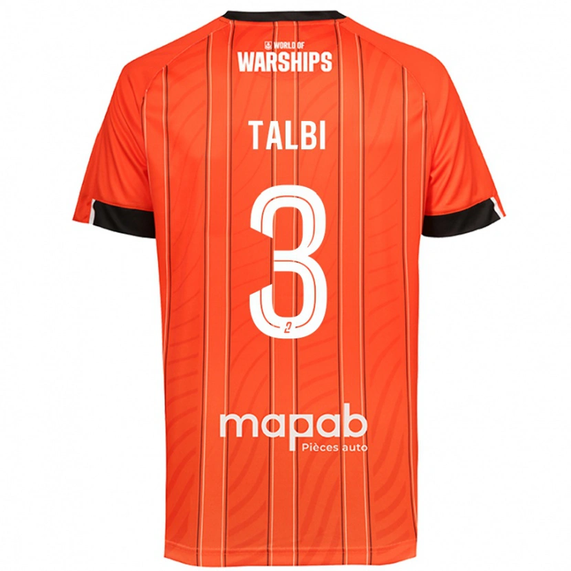 Danxen Uomo Maglia Montassar Talbi #3 Arancione Kit Gara Home 2024/25 Maglietta