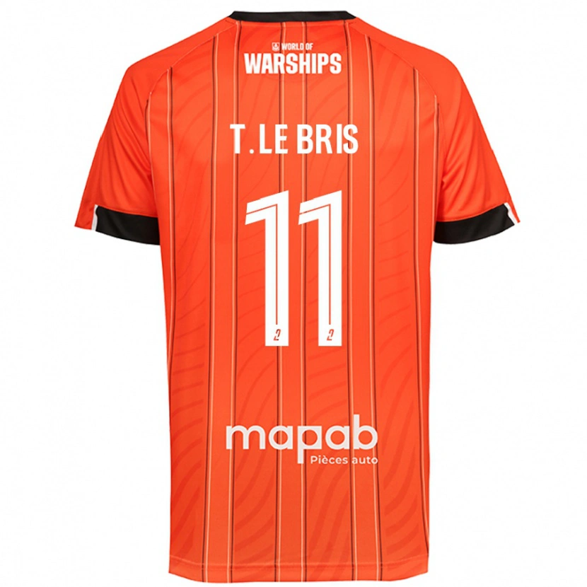 Danxen Uomo Maglia Théo Le Bris #11 Arancione Kit Gara Home 2024/25 Maglietta