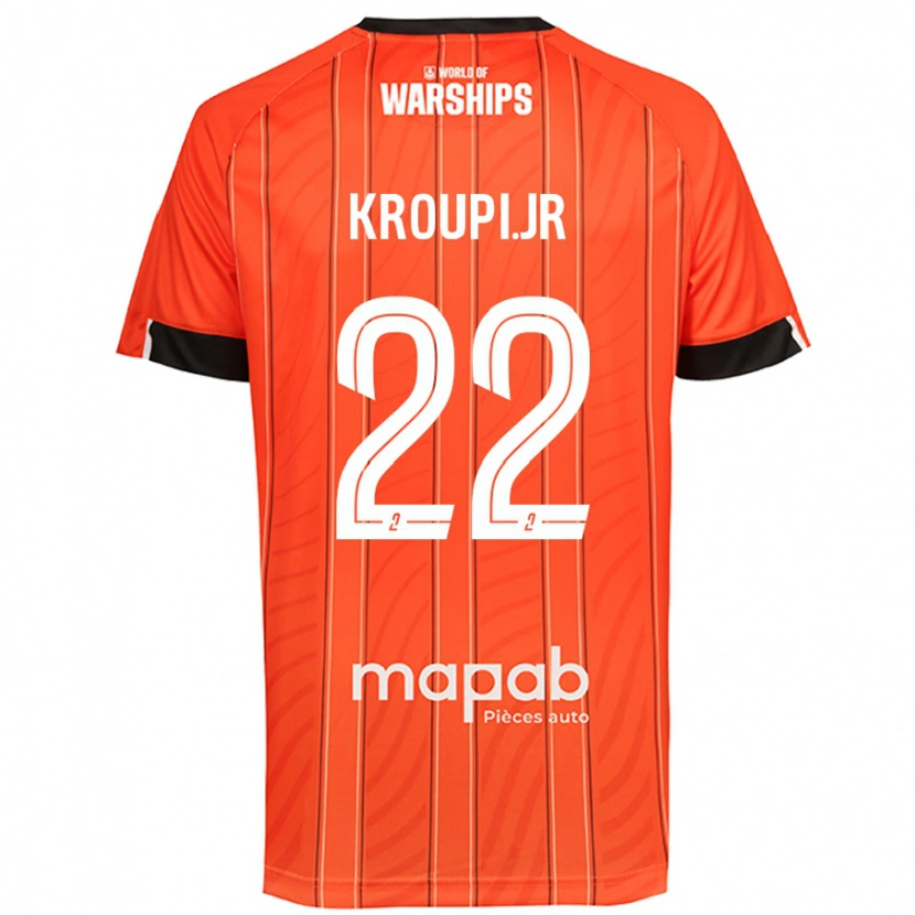 Danxen Uomo Maglia Eli Junior Kroupi #22 Arancione Kit Gara Home 2024/25 Maglietta