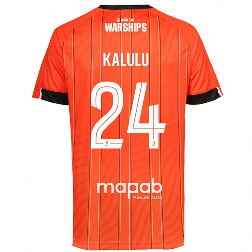 Danxen Uomo Maglia Gédéon Kalulu #24 Arancione Kit Gara Home 2024/25 Maglietta
