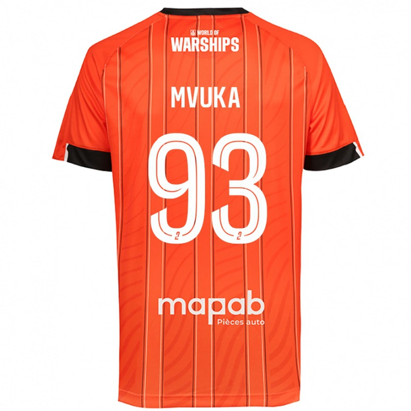 Danxen Uomo Maglia Joel Mvuka #93 Arancione Kit Gara Home 2024/25 Maglietta
