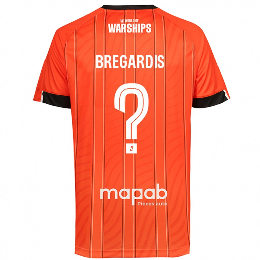 Danxen Uomo Maglia Tom Bregardis #0 Arancione Kit Gara Home 2024/25 Maglietta