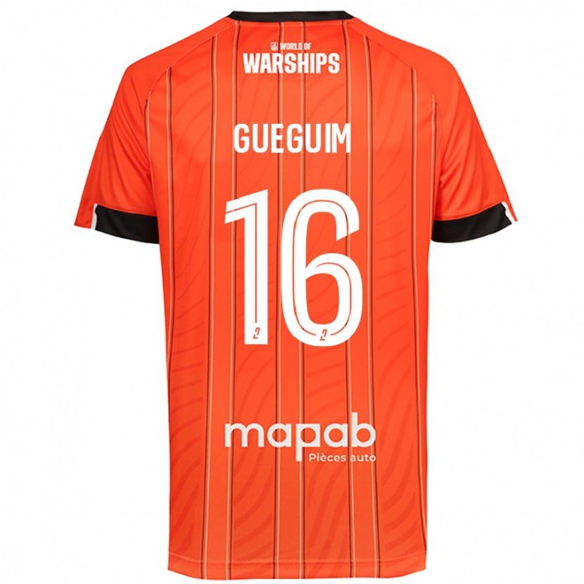 Danxen Uomo Maglia Guirone Gueguim #16 Arancione Kit Gara Home 2024/25 Maglietta