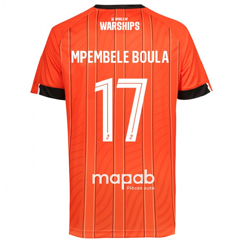 Danxen Uomo Maglia Exaucé Mpembele Boula #17 Arancione Kit Gara Home 2024/25 Maglietta