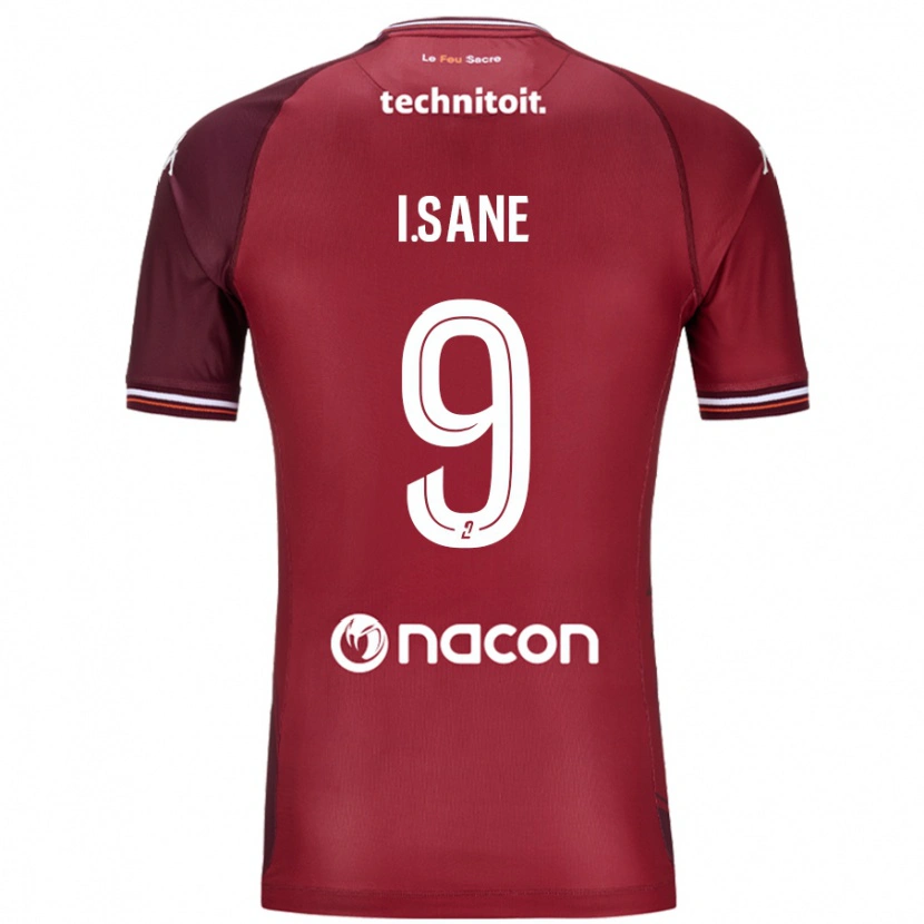 Danxen Uomo Maglia Ibou Sané #9 Rosso Granata Kit Gara Home 2024/25 Maglietta
