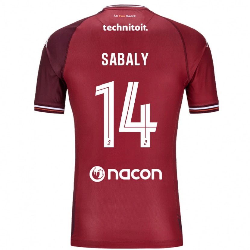 Danxen Uomo Maglia Cheikh Sabaly #14 Rosso Granata Kit Gara Home 2024/25 Maglietta