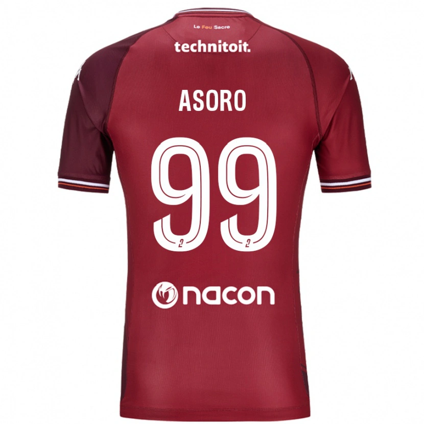 Danxen Uomo Maglia Joel Asoro #99 Rosso Granata Kit Gara Home 2024/25 Maglietta