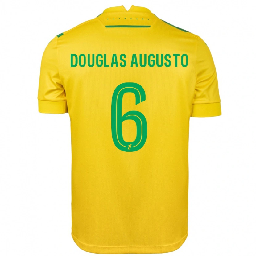 Danxen Uomo Maglia Douglas Augusto #6 Giallo Verde Kit Gara Home 2024/25 Maglietta