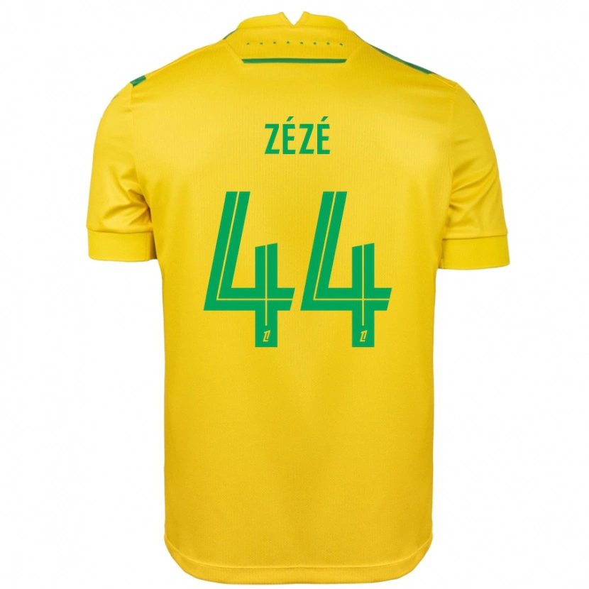 Danxen Uomo Maglia Nathan Zézé #44 Giallo Verde Kit Gara Home 2024/25 Maglietta