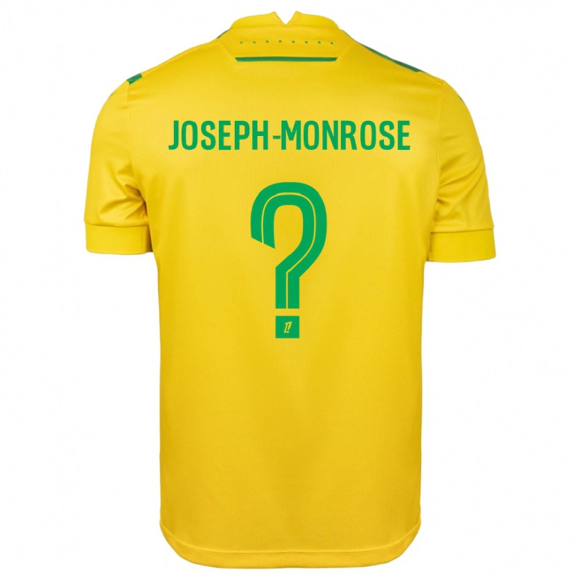 Danxen Uomo Maglia Florian Joseph-Monrose #0 Giallo Verde Kit Gara Home 2024/25 Maglietta