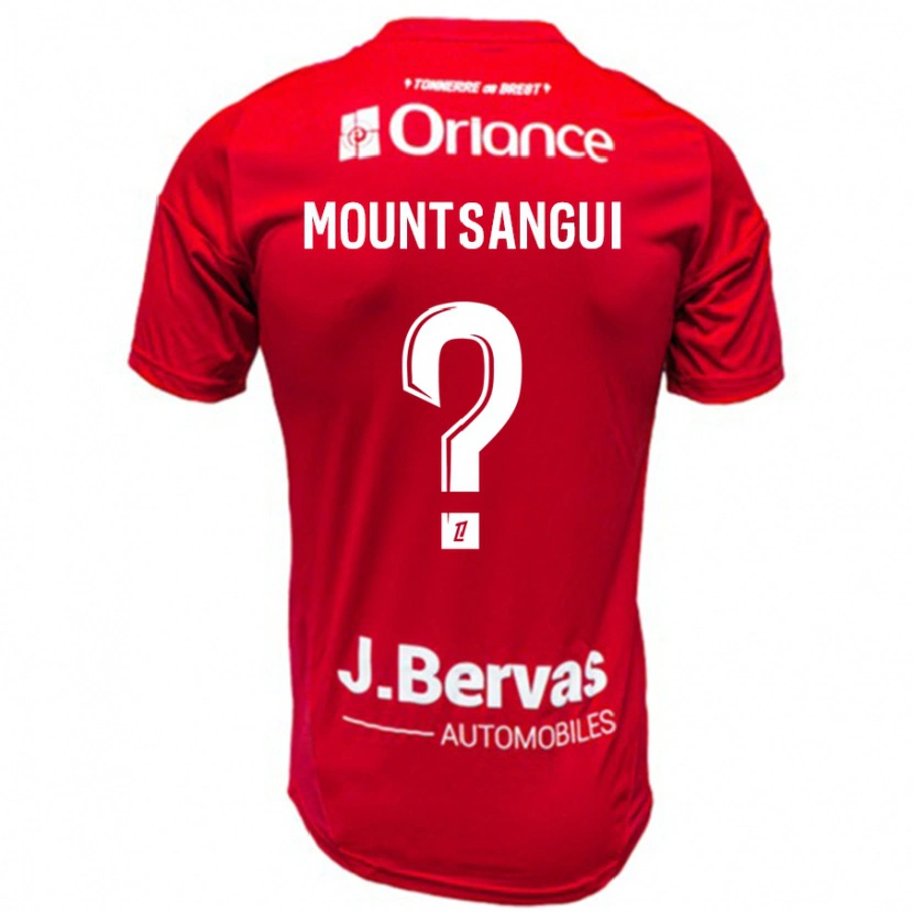 Danxen Uomo Maglia Warren Mountsangui #0 Rosso Bianco Kit Gara Home 2024/25 Maglietta