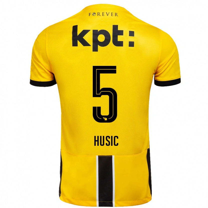 Danxen Uomo Maglia Anel Husic #5 Giallo Nero Kit Gara Home 2024/25 Maglietta