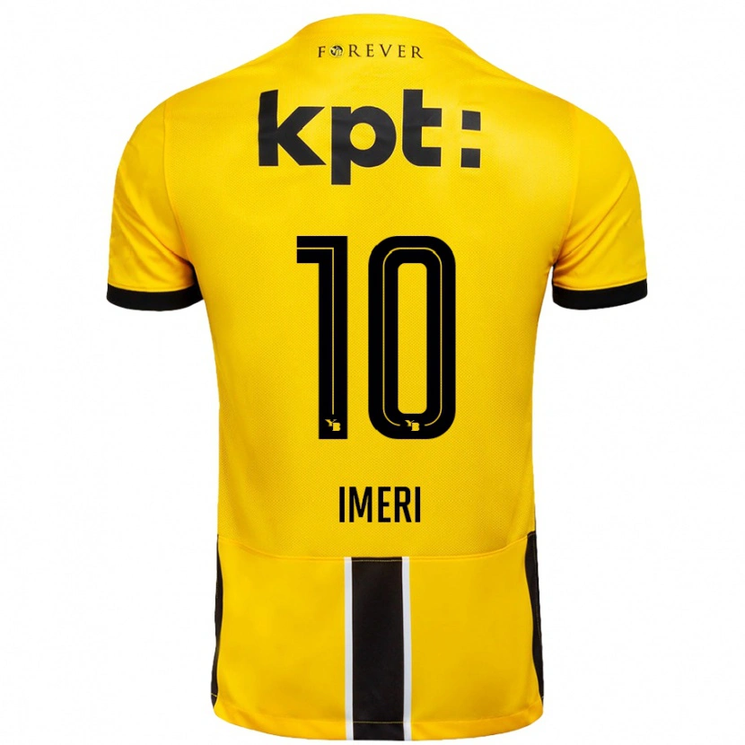 Danxen Uomo Maglia Kastriot Imeri #10 Giallo Nero Kit Gara Home 2024/25 Maglietta