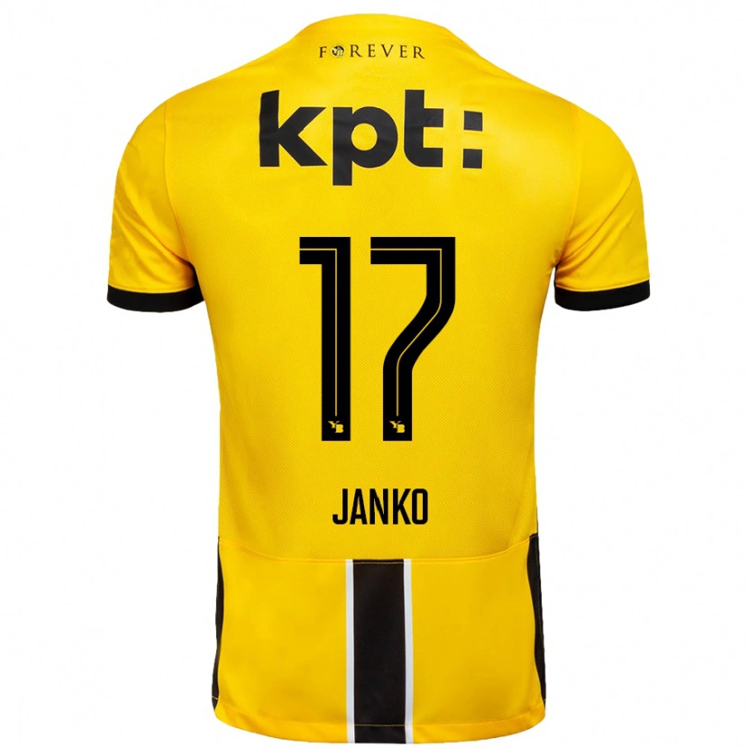 Danxen Uomo Maglia Saidy Janko #17 Giallo Nero Kit Gara Home 2024/25 Maglietta