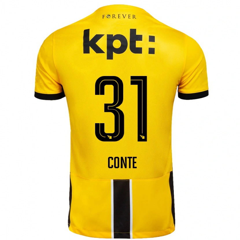 Danxen Uomo Maglia Facinet Conte #31 Giallo Nero Kit Gara Home 2024/25 Maglietta