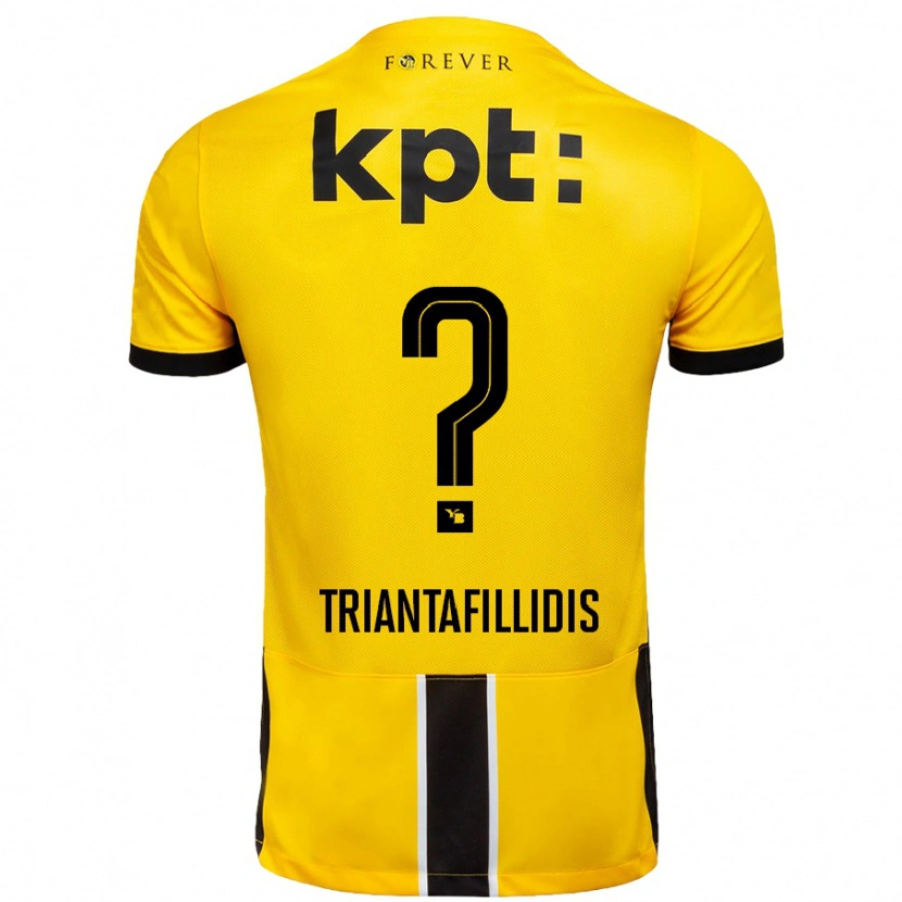 Danxen Uomo Maglia Nevin Triantafillidis #0 Giallo Nero Kit Gara Home 2024/25 Maglietta