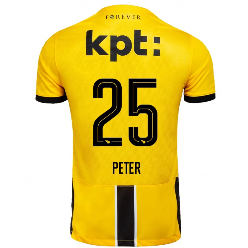 Danxen Uomo Maglia Luc Peter #25 Giallo Nero Kit Gara Home 2024/25 Maglietta