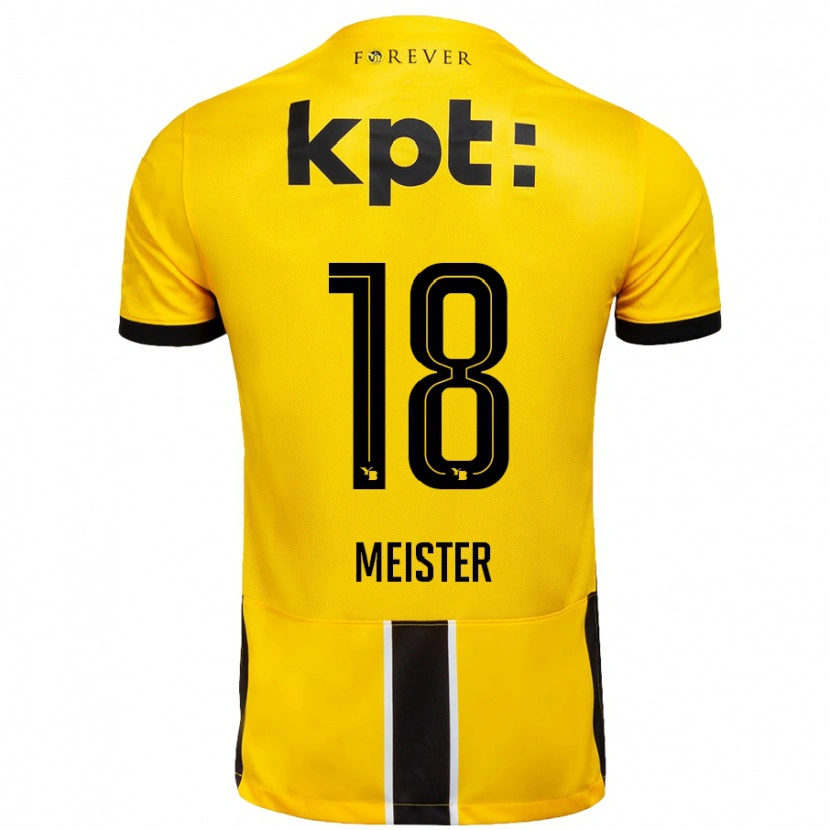 Danxen Uomo Maglia Wibke Meister #18 Giallo Nero Kit Gara Home 2024/25 Maglietta