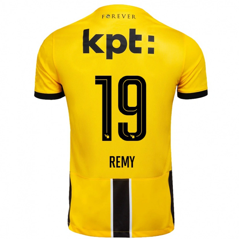 Danxen Uomo Maglia Audrey Remy #19 Giallo Nero Kit Gara Home 2024/25 Maglietta