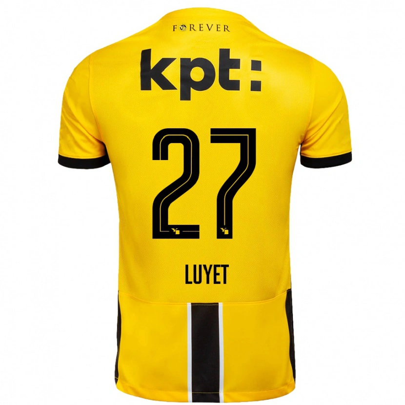 Danxen Uomo Maglia Naomi Luyet #27 Giallo Nero Kit Gara Home 2024/25 Maglietta