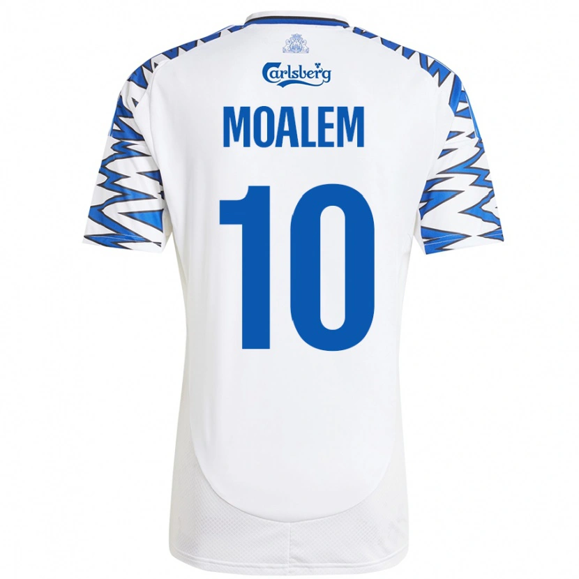 Danxen Uomo Maglia Jonathan Moalem #10 Bianco Azzurro Kit Gara Home 2024/25 Maglietta