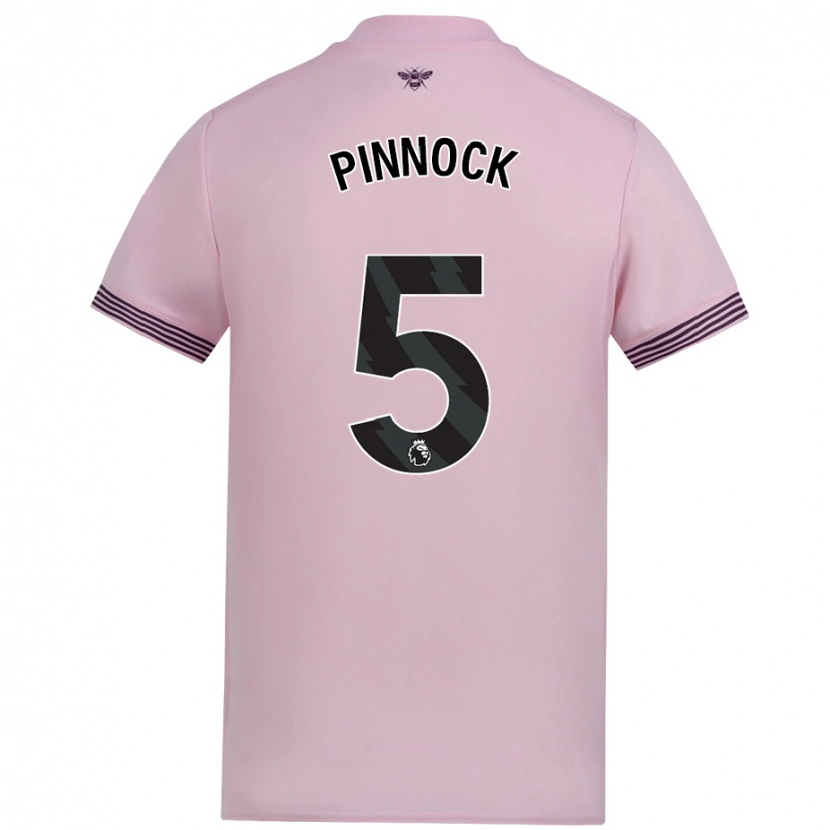 Danxen Uomo Maglia Ethan Pinnock #5 Rosa Kit Gara Away 2024/25 Maglietta