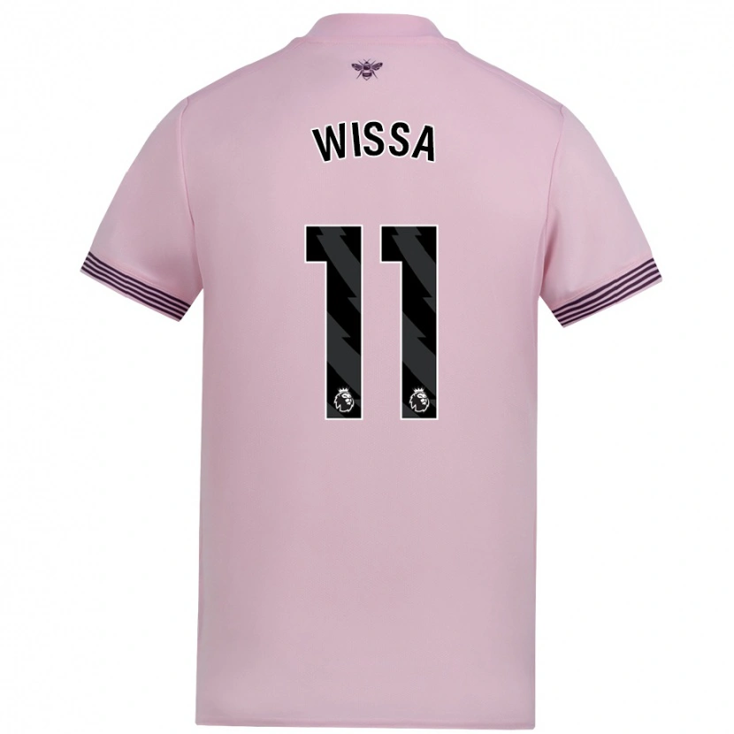 Danxen Uomo Maglia Yoane Wissa #11 Rosa Kit Gara Away 2024/25 Maglietta