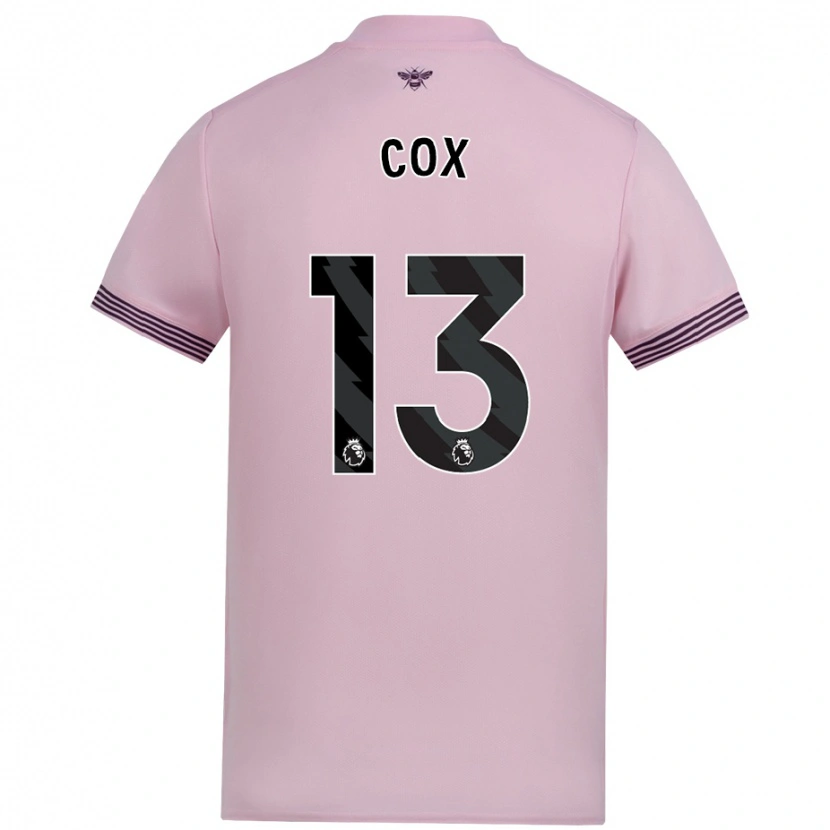 Danxen Uomo Maglia Matthew Cox #13 Rosa Kit Gara Away 2024/25 Maglietta