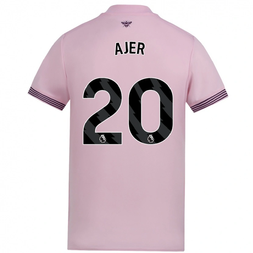 Danxen Uomo Maglia Kristoffer Ajer #20 Rosa Kit Gara Away 2024/25 Maglietta