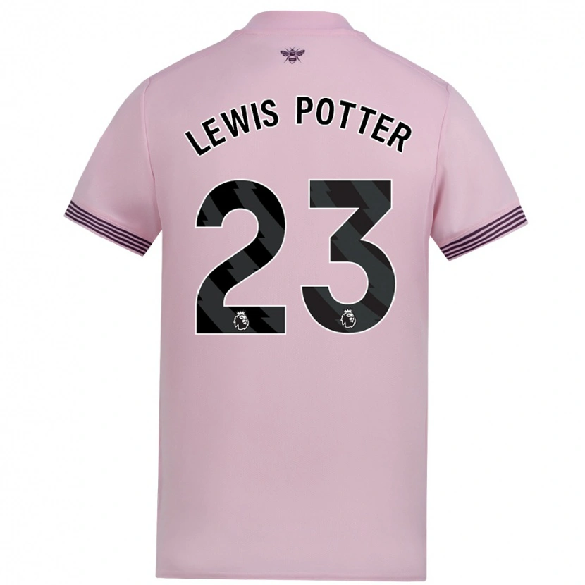 Danxen Uomo Maglia Keane Lewis-Potter #23 Rosa Kit Gara Away 2024/25 Maglietta