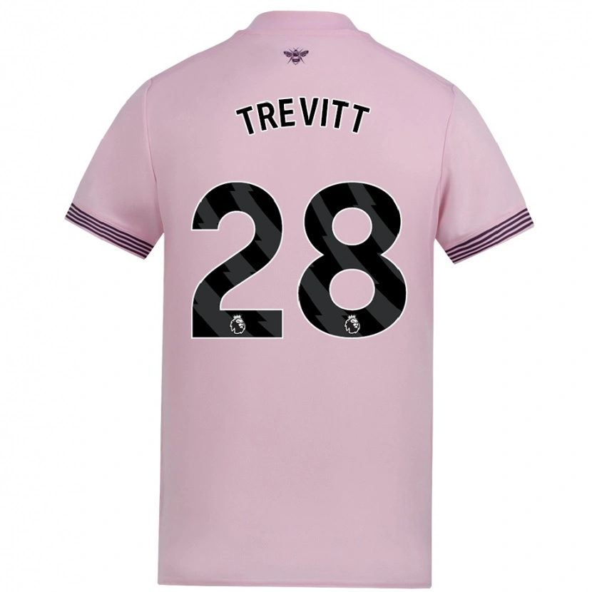 Danxen Uomo Maglia Ryan Trevitt #28 Rosa Kit Gara Away 2024/25 Maglietta