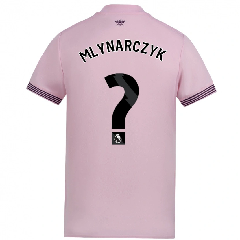 Danxen Uomo Maglia Adam Mlynarczyk #0 Rosa Kit Gara Away 2024/25 Maglietta