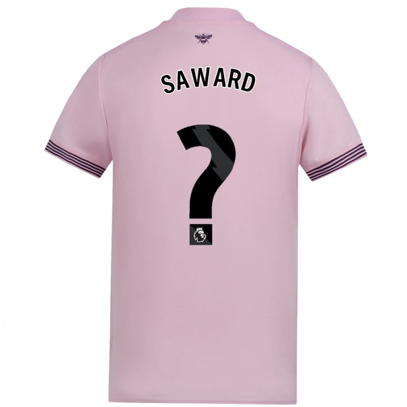 Danxen Uomo Maglia Sammie Saward #0 Rosa Kit Gara Away 2024/25 Maglietta