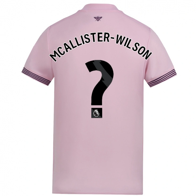 Danxen Uomo Maglia Zack Mcallister-Wilson #0 Rosa Kit Gara Away 2024/25 Maglietta