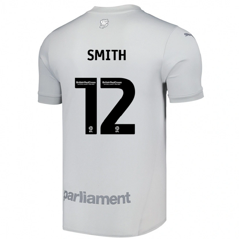 Danxen Uomo Maglia Jackson Smith #12 Grigio Argento Kit Gara Away 2024/25 Maglietta
