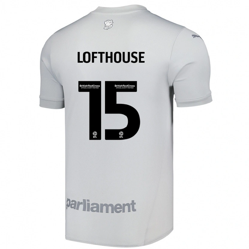 Danxen Uomo Maglia Kyran Lofthouse #15 Grigio Argento Kit Gara Away 2024/25 Maglietta