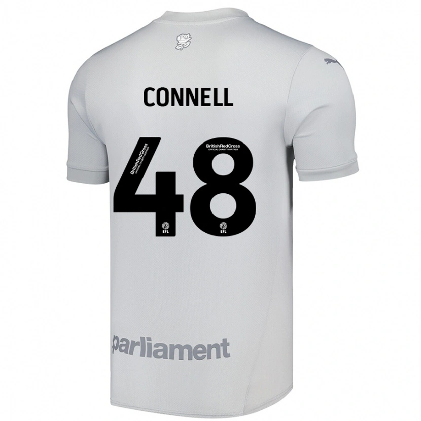 Danxen Uomo Maglia Luca Connell #48 Grigio Argento Kit Gara Away 2024/25 Maglietta