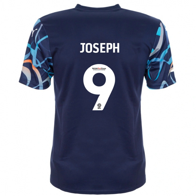 Danxen Uomo Maglia Kyle Joseph #9 Blu Navy Kit Gara Away 2024/25 Maglietta