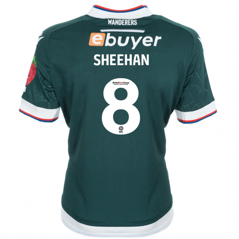 Danxen Uomo Maglia Josh Sheehan #8 Verde Scuro Kit Gara Away 2024/25 Maglietta