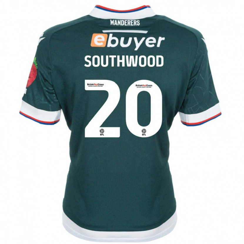 Danxen Uomo Maglia Luke Southwood #20 Verde Scuro Kit Gara Away 2024/25 Maglietta