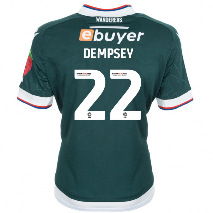 Danxen Uomo Maglia Kyle Dempsey #22 Verde Scuro Kit Gara Away 2024/25 Maglietta