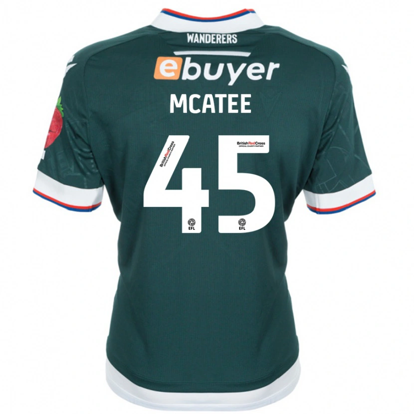 Danxen Uomo Maglia John Mcatee #45 Verde Scuro Kit Gara Away 2024/25 Maglietta