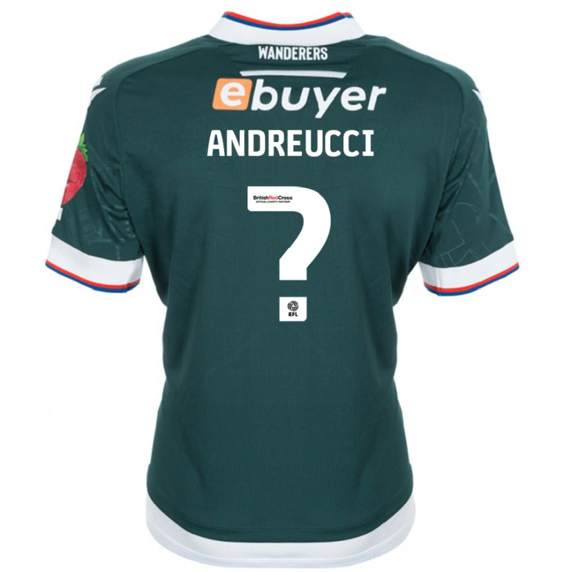 Danxen Uomo Maglia Ben Andreucci #0 Verde Scuro Kit Gara Away 2024/25 Maglietta