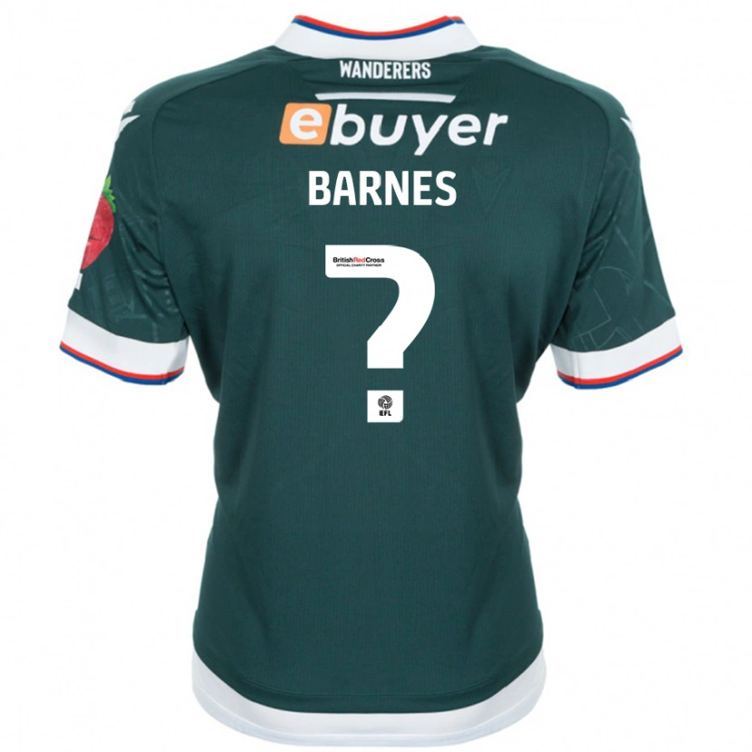 Danxen Uomo Maglia Lily Barnes #0 Verde Scuro Kit Gara Away 2024/25 Maglietta