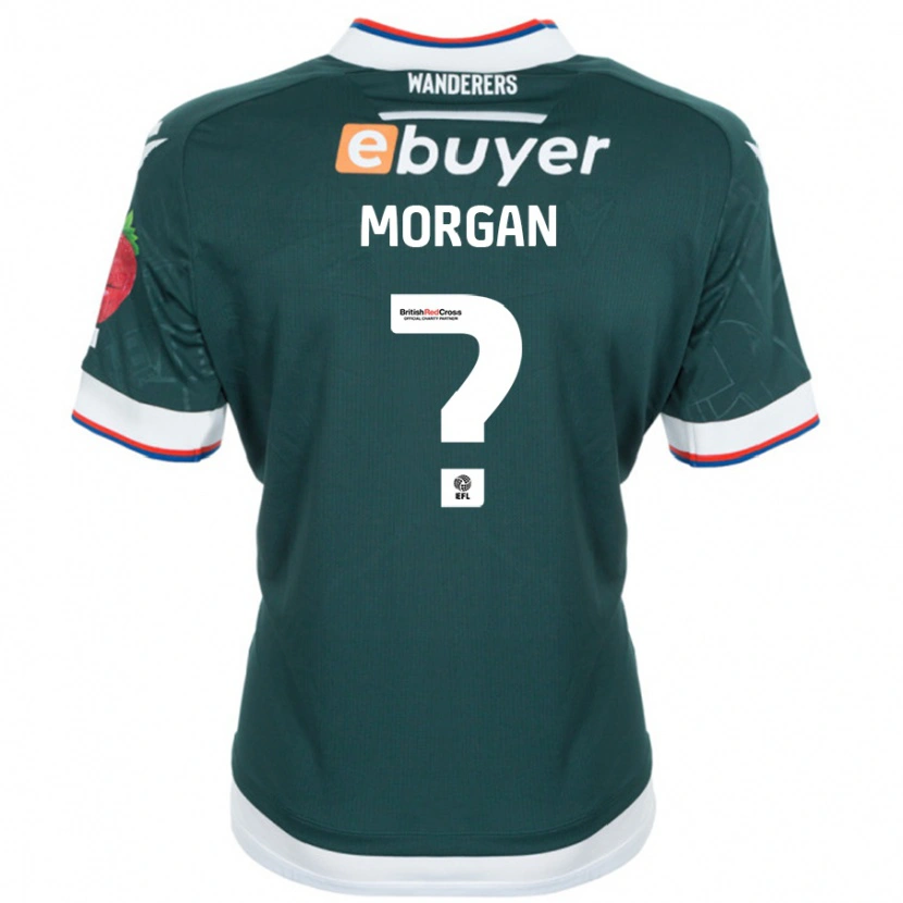 Danxen Uomo Maglia Abigail Morgan #0 Verde Scuro Kit Gara Away 2024/25 Maglietta