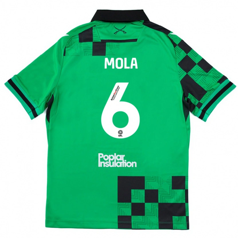 Danxen Uomo Maglia Clinton Mola #6 Verde Nero Kit Gara Away 2024/25 Maglietta