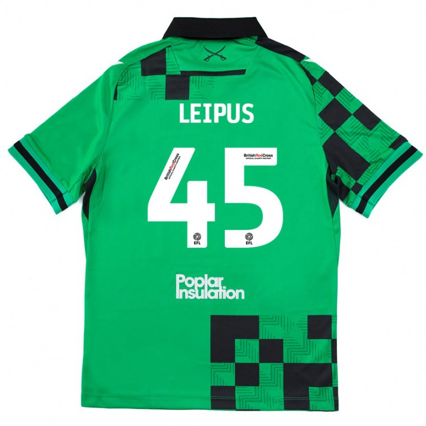 Danxen Uomo Maglia Brooklyn Leipus #45 Verde Nero Kit Gara Away 2024/25 Maglietta