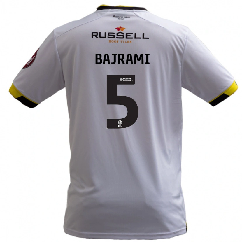 Danxen Uomo Maglia Geraldo Bajrami #5 Bianco Kit Gara Away 2024/25 Maglietta