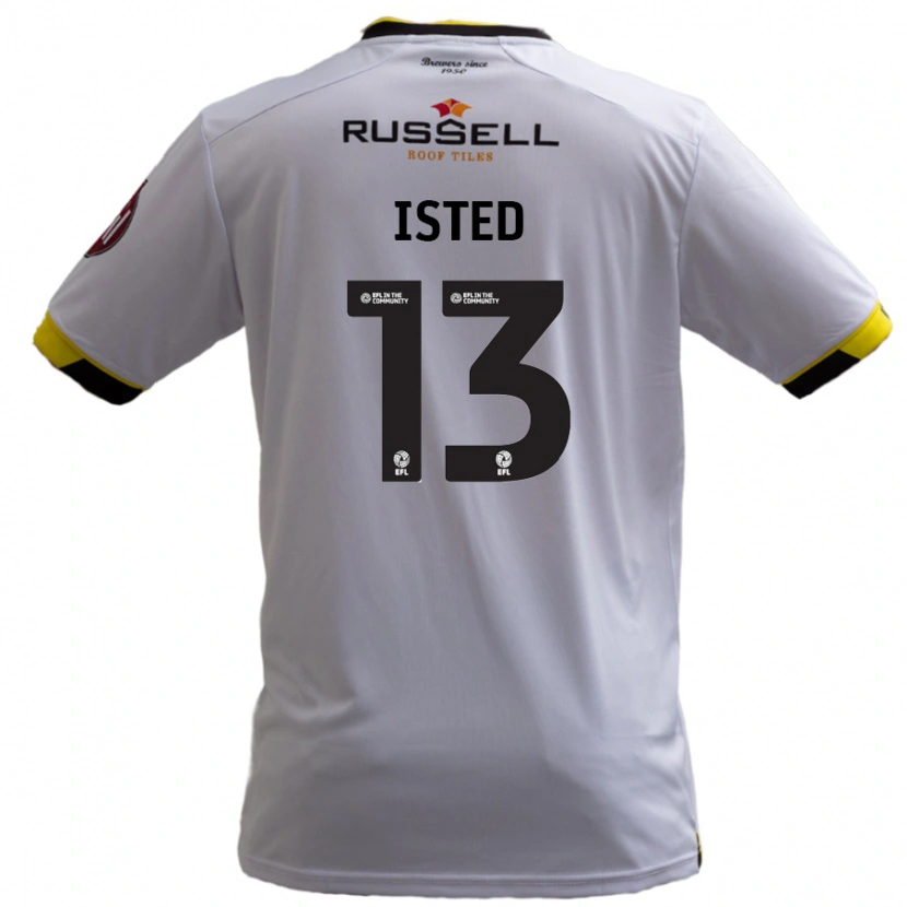 Danxen Uomo Maglia Harry Isted #13 Bianco Kit Gara Away 2024/25 Maglietta